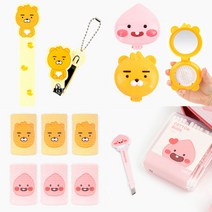 카카오프렌즈 미용 소품 잡화 모음 / 거울 손톱깍이 브러쉬, 7번 헤어롤 3P세트-라이언