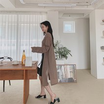 [코지23] 여자 심플 4컬러 모던 린넨 나시 롱가디건 코디 세트