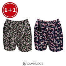 잭오브캠브릿지 냉장고바지 여름 엄마옷 일바지 몸빼바지 4부바지 꽃바지 여성용 엄마 루즈핏 1+1