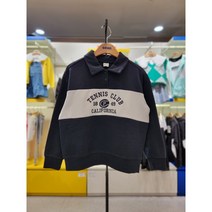 [에스핏 NC엑스코점] ~23SS 봄 신상~ 단정하고 깔끔한 테니스 그래픽 자수 컬러배색 오버핏 카라 맨투맨 주니어 맨투맨 크루비YT 17