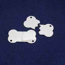 레이저조각기 레이져각인기 절단기 커팅기 13/4*1 ''(45*25mm) 스테인레스 스틸 블랭크 레이저 조, 한개옵션0