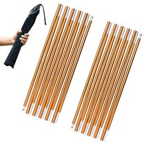 JEELAD Tent Pole Aluminium Rod Replacement Supporting Awning Poles Kit for Outdoor Camping Hiking (1, A - Gold_14.5 ft