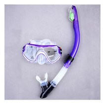 QFM760172 디아코니아 더모 이지브레스 성인 전문가용 스노클링 세트 퍼플 물안경, 상세페이지 참조