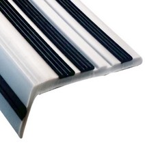 빅스몰즈 계단 미끄럼방지 논슬립 고무 몰딩 마감재, 그레이 (줄무늬-블랙), 120cm, 1개