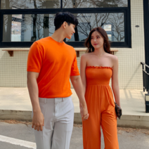 오렌지 썸 커플룩