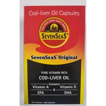 세븐 씨즈 대구 간 피쉬 오일 500캡슐 Seven Seas Cod Liver Fish Oil
