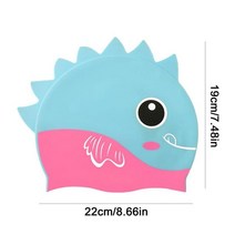 스쿠버다이빙후드 캐릭터 다이빙모자 어린이용 귀여운 물고기 모양 수영 모자 탄성 실리콘 풀 목욕 다이빙, 06 6 to 14 years