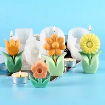 수제실리콘몰드 - 플라워 디자인 몰드 (선택), C