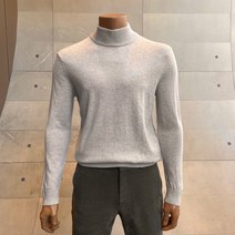 인디안 캐시미어 100 솔리드 컬러감의 무지 하프넥 니트 MITBHXW9411 03