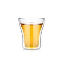 썸띵 음료 투명 손잡이 곡선 내열 유리 컵 꽃차 티 홍차 과일차 에이드 홈 카페 라떼 잔 200ml, 1개