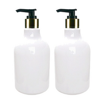 병도매닷컴 DN650 용기 650ml + 디스펜서, 용기(백색), 캡(검정골드), 2개