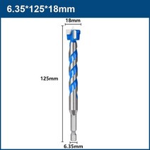 XCAN1625mm Frstner 드릴 비트 14 qut육각 생크 홀 커터 오프너 나선형 코어 셀프 센터링 톱, 04 18mm