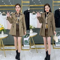 여성롱바람막이 올해 유행 미들롱타입 트렌치코트 작은키 자켓 초가을 2022년 봄가을 여성 얇은코트