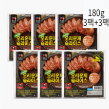 목우촌 오메가3 오리훈제 슬라이스 180gX3개+3개 총6개