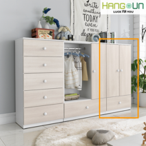 [행운가구] 스위트 베이비 옷장 수납 서랍장 아기옷장 베이비옷장, 600 도어 베이비 수납장_화이트워시