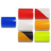 라인컷 자동차 킥보드 오토바이 줄띠 프리즘 안전스티커 반사테이프 50mmx3M, 빨강 50mm x 3M