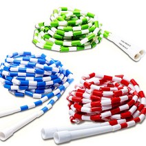 [기타] 김수열 색동 긴줄넘기(6m) 핑크 가는구슬 단체 복합, 상세 설명 참조