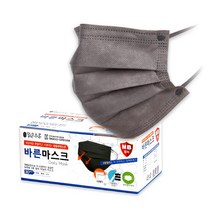 개별포장 일회용마스크 대형 그레이색 30매 3중구조 mb필터마스크, 그레이, 1개