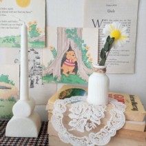 앤티크 미니 향수병 화병 캔들 / 신혼집 집들이 기념일 오브제 인테리어 생일 선물, 아이보리, 선물 포장, 러쉬더티