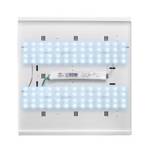 홈앤라이팅 삼성 LED모듈+안정기 세트 리폼DIY 거실등 침실등 주방 화장실 욕실 방등, 05_직사각(26W) 590 x 120, B-5_LED모듈(2P) + 안정기 50W