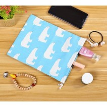 린넨 파우치 여중생선물 애니멀 생리대파우치 화장품 속옷보관 (중)