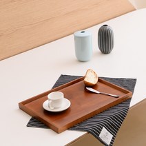 아이코닉하우스 하버 우드 사각 트레이, 월넛