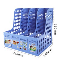 서류선반 다층 사란테 사무용품 책꽂이 간이 책상 서류꽂이 책상 수납함, 사과/네줄/블루