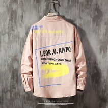 와이케이하우스 남성 셔츠 깡패 조폭 건달 루즈핏 캐주얼 패션 낙서 긴팔 셔츠 루즈핏