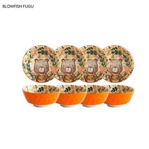 BLOWFISH FUGU 노르딕 볼 세트입니다/밥 공기 세트/밥공기/예쁜 그릇이에요+랜덤 사은품, 4.5인치입니다*4P, A