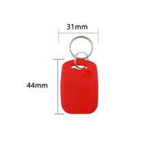 듀얼 주파수 칩 Rfid 스마트 키 체인 125KHz T5577 재기록 가능 복사 13.56MHz UID Wrtieable NFC 복제 태그 토큰 배지 카드 1Pcs, [01] 빨간