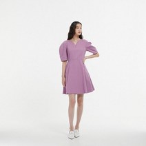 [랩] [LAP] AN3WO869 하트넥 볼륨 소매 미니 원피스 (P002605768)