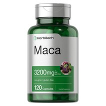 호바흐 마카 루트 3200mg 120캡슐 Horbaach Maca Root Capsules, 1개, 120개
