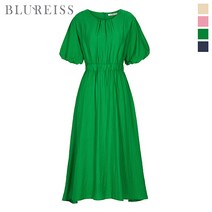 블루레이스 블루레이스 벌룬소매플레어롱원피스_B3M1OP3521