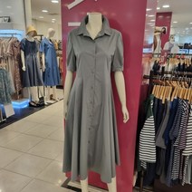 샤트렌 [온&오프라인 인기상품] 멋스러운 데일리템 셔츠형 카라넥 플레어 롱원피스