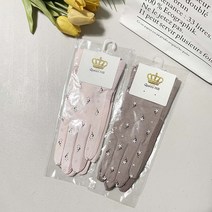 [미스블혹]핑크+보라 2셋트 여성 면장갑 꽃무늬 운전 장갑