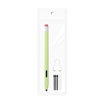 에코아미 갤럭시 탭 S7 FE S8 플러스 울트라 S펜 연필 실리콘 케이스 + 펜촉 5개(화이트+블랙), 그린+ 펜촉 5개(화이트+블랙)