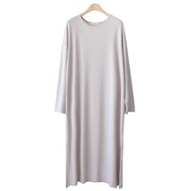 제니트 여성 루즈핏 라운드넥 베이직 롱 원피스 유로롱원피스