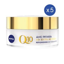 니베아 큐텐 안티-링클 머처 데이크림 SPF15 50ml Nivea Q10 Anti-Wrinkle Mature Day Cream, 5개