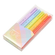 카코 퓨어 마카롱 하이라이터 형광펜 5P, 혼합색상 마카롱Ver 2 × 1세트