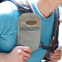 배낭에메는 등산 핸드폰 파우치 휴대용 스마트폰 가방, 라이트그레이