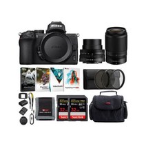 니콘 Nikon Z50 DX 포맷 미러리스 카메라 및 16-50mm 50-250mm 렌즈