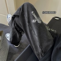 구제청바지 2023 워싱 십자가 일자 롱 팬츠 봄계절 K5252 P55 통제함 68 4994884775