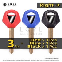 부속품 3Pcs 빈 키 바이크 오토바이 교체 Uncut YZF XJR1300 FJR1300 MT09 MT07 XJ6 TMax FZ6 FZ8 R3 R1 R6 XJR400 SR400, 04 3 PCS 3 Color Right