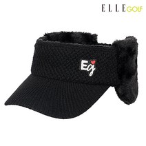 [엘르골프] (여성)니트귀달이썬바이저_6F87411, 블랙i199