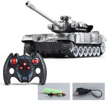 전기 RC 탱크 전투 24G 무선 제어 자동차 탱크의 세계 회전 포탑 시뮬레이션 사운드 장난감 소년 어린이 선물, C