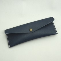 가죽공예 - 베이직 펜슬케이스 필통 만들기 DIY 키트 *가죽칼라랜덤* 가죽 및 실 바늘 포함