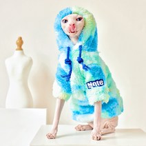 chol 스핑크스 고양이 바란색 뽀글이 후드티 XS-XXL