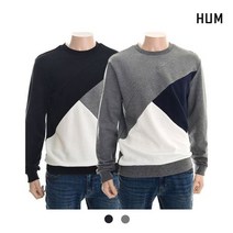 흄 남 CVC3단쭈리 3단 배색 맨투맨 FHMSCTM105P