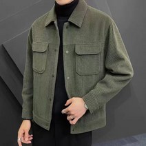 WZC 봄가을 남성 골덴 코듀로이 자켓 무지 루즈핏 점퍼 아우터 간절기 캐주얼 빅사이즈