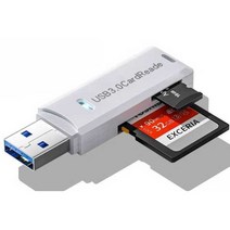USD 카드 판독기 블랙박스 영상 SD 호환 젠더, Type-C 3-in-1 (SDTF  USB